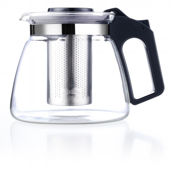 Lovegrace XL Glas Teekanne mit Edelstahlsieb 1250ml  - Genuss für die ganze Familie